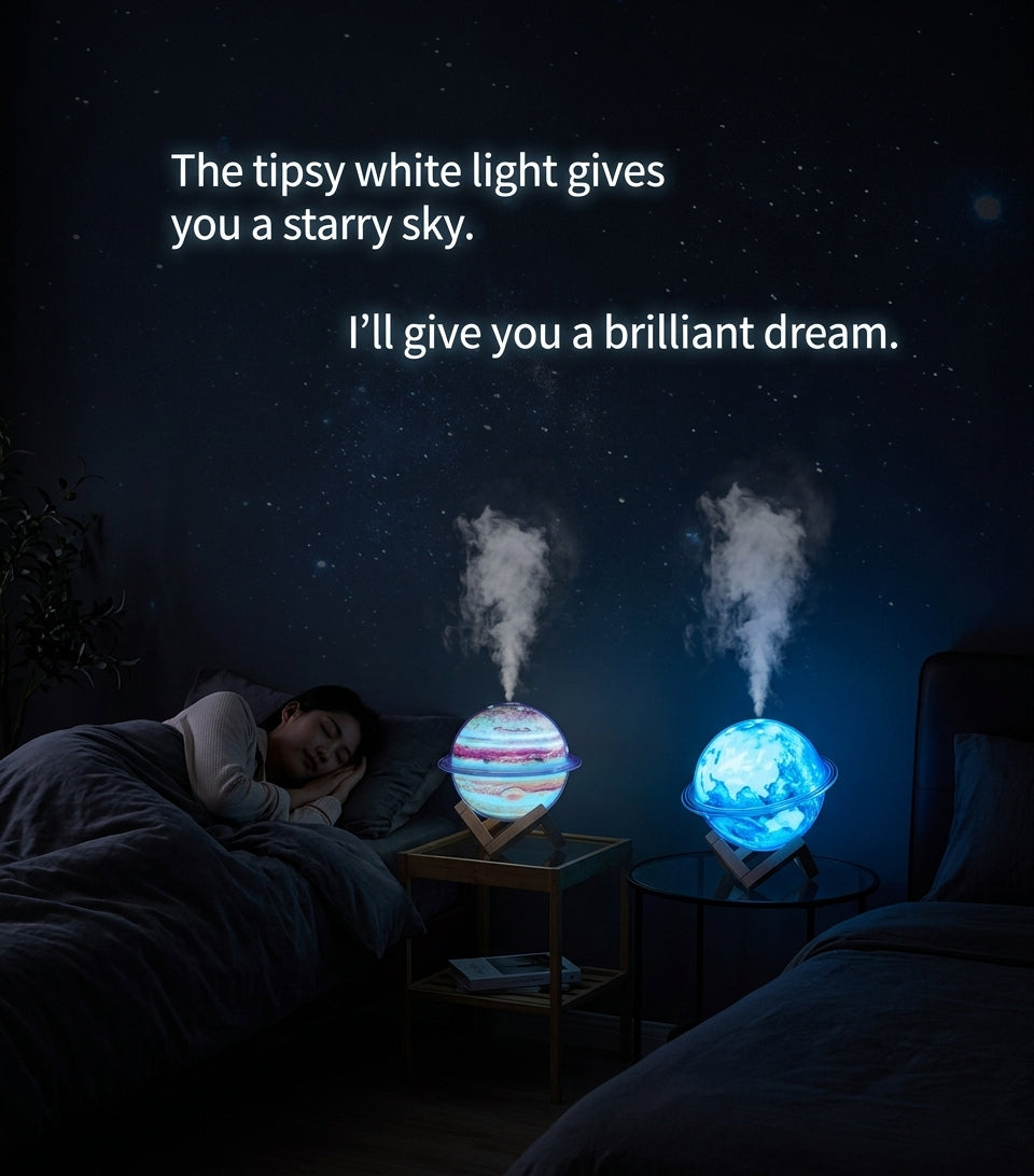 Calming Mist Humidifier with Planet Design