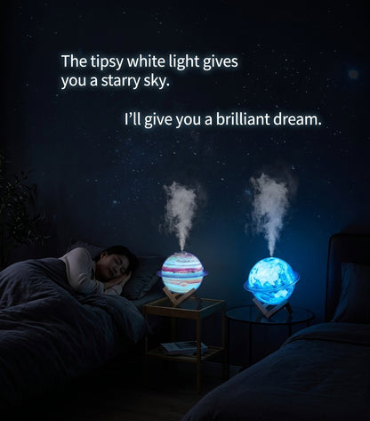 Calming Mist Humidifier with Planet Design